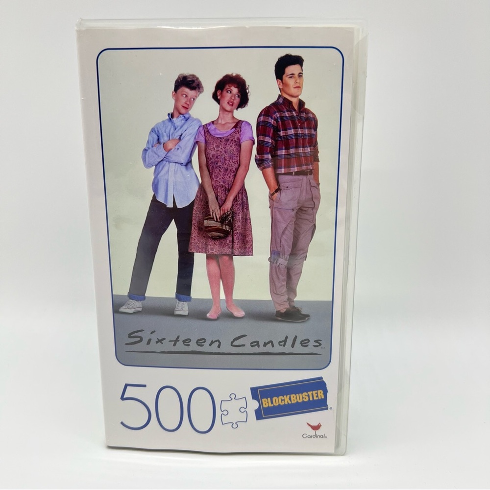 NEW Sixteen Candles 500-Piece Puzzle Vintage Blockbuster VHS Video Case